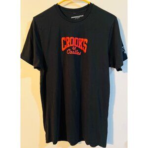 Crooks & Castles Black T-Shirt "Cant Stop The Kids" Graphic Tee XL